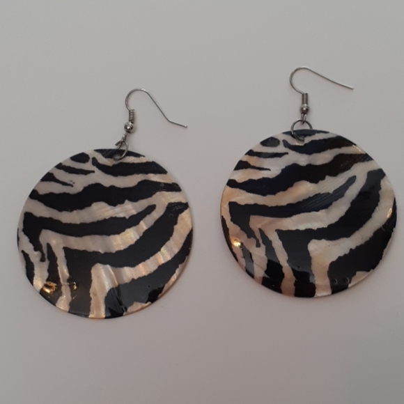 zebra print earrings